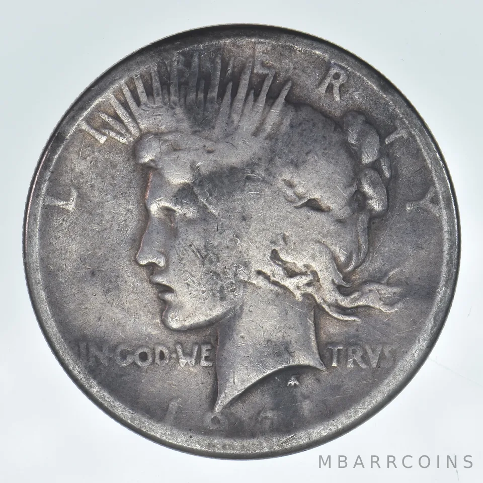 1921 Peace Silver Dollar High Relief Beautiful Tone a8048
