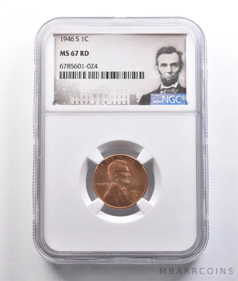 1946-S Lincoln Wheat Cent MS67 RD NGC *6821