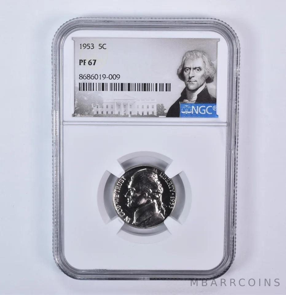 1953 Jefferson Nickel PF67 NGC Special Label