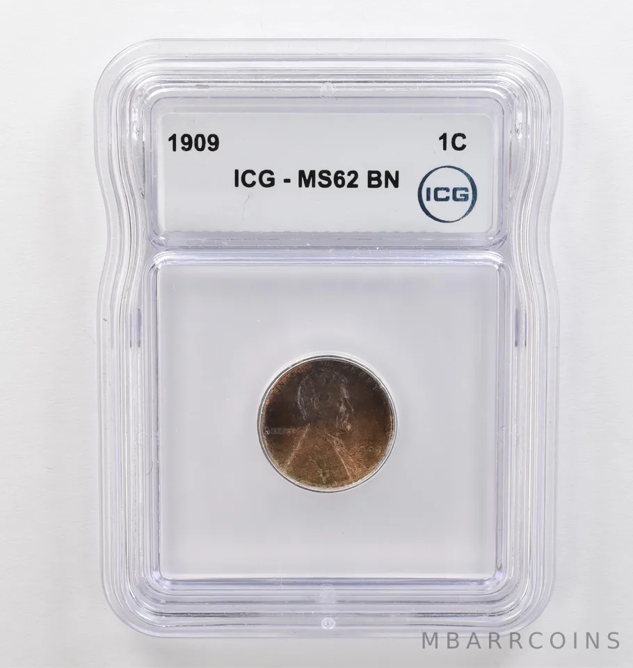 1909 Lincoln Wheat Cent MS62 BN ICG Beautiful Tone *9366