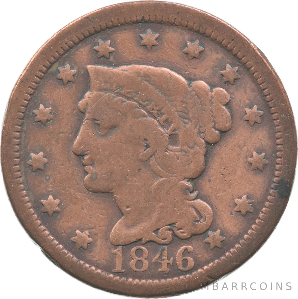 1846 Tall Date Liberty Head Large Cent *4793