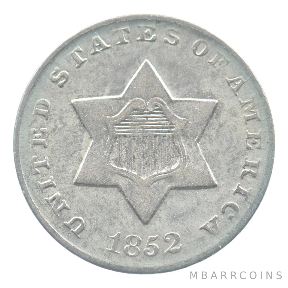 1852 Three Cent Silver Trime *9328