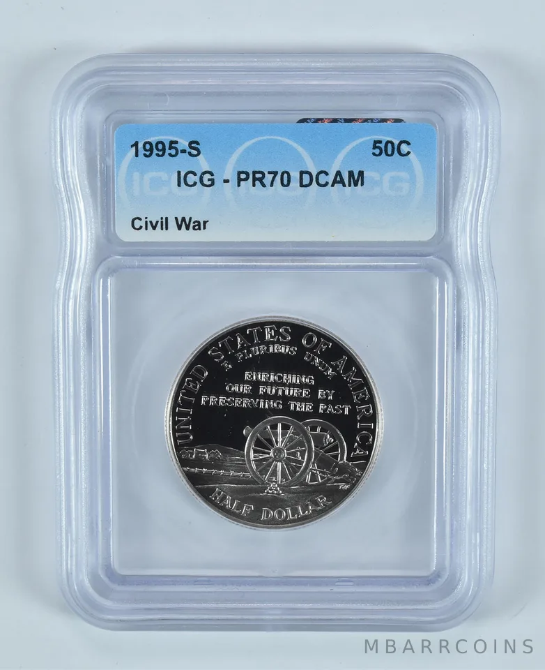 1995-S Civil War Commemorative Half Dollar PR70 DCAM ICG
