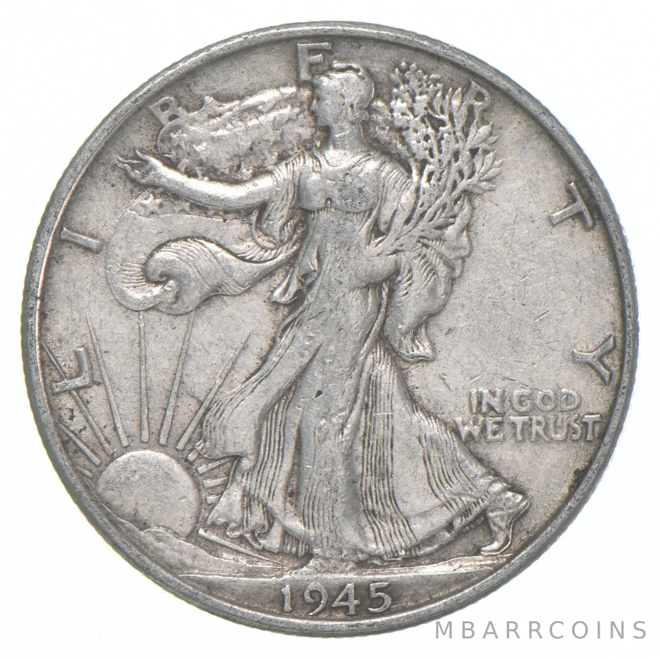 1945-S XF Walking Liberty Half Dollar 90% Silver