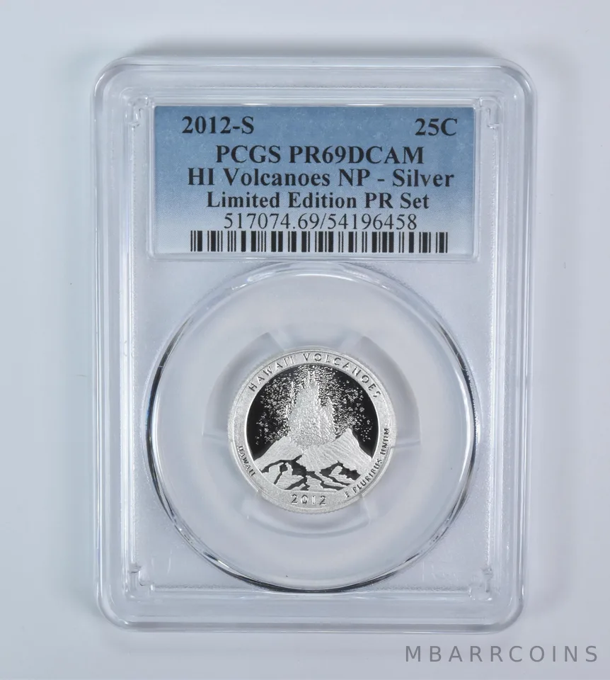 2012-S Washington Quarter ATB HI Volcanoes Silver LE Set PR69 DCAM PCGS