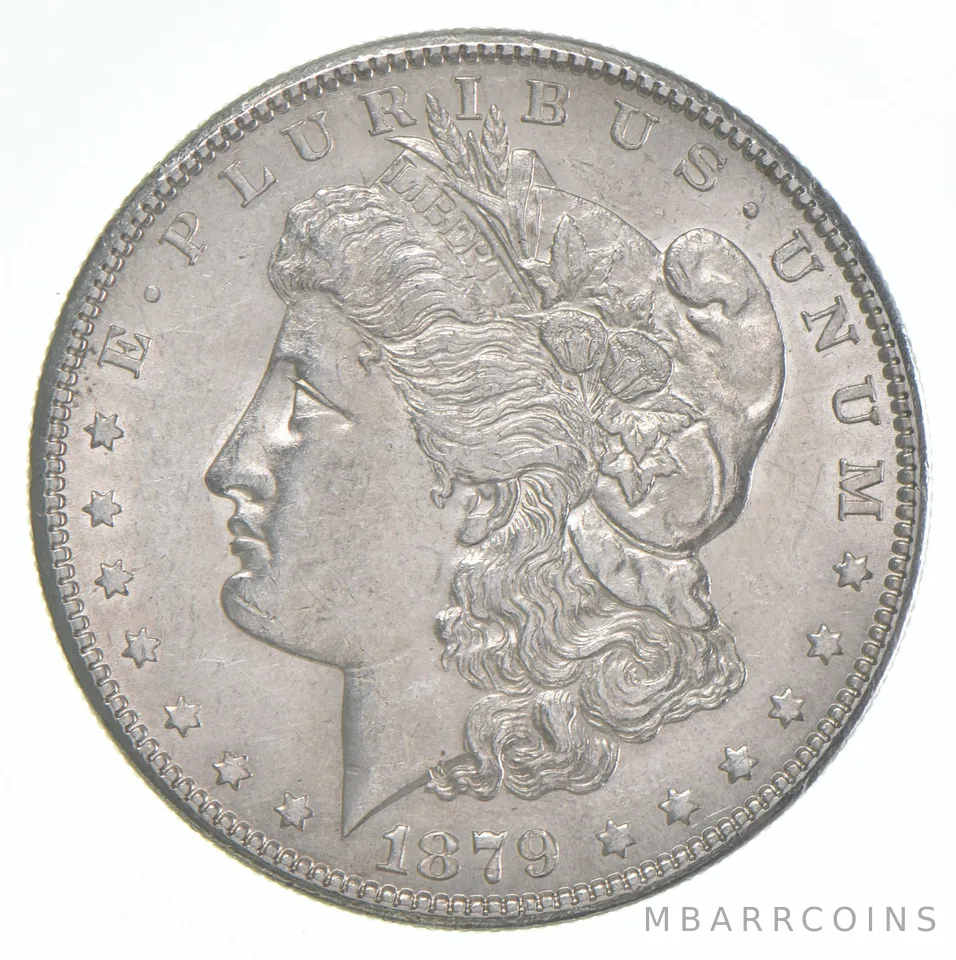 AU+ 1879-S Morgan Silver Dollar (1 coin)
