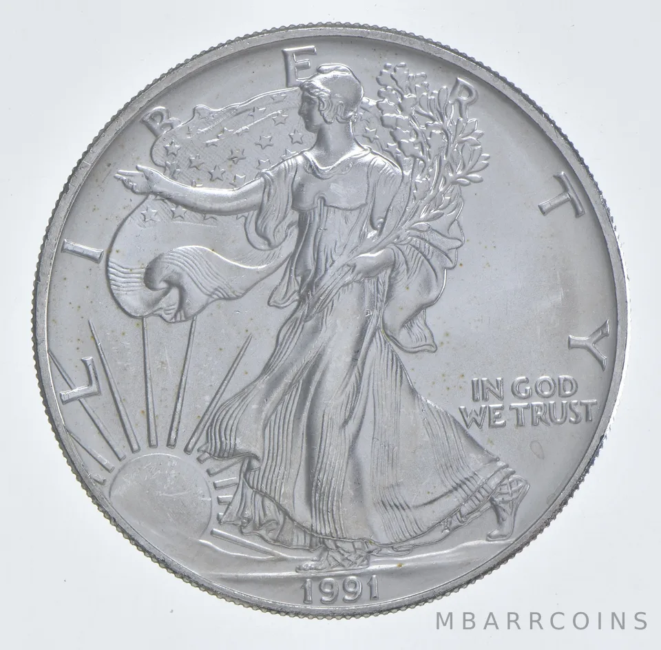 Better Date 1991 American Silver Eagle 1 Troy Oz .999 Fine Silver *066