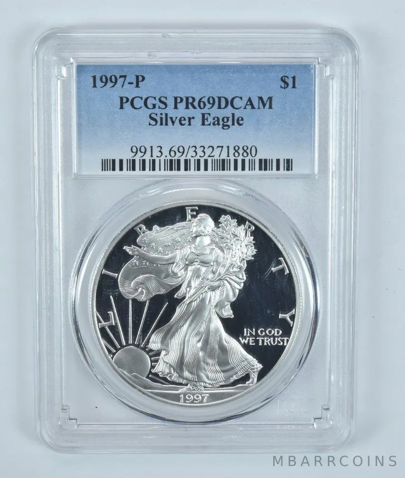 1997-P American Silver Eagle PR69 DCAM PCGS Blue Label