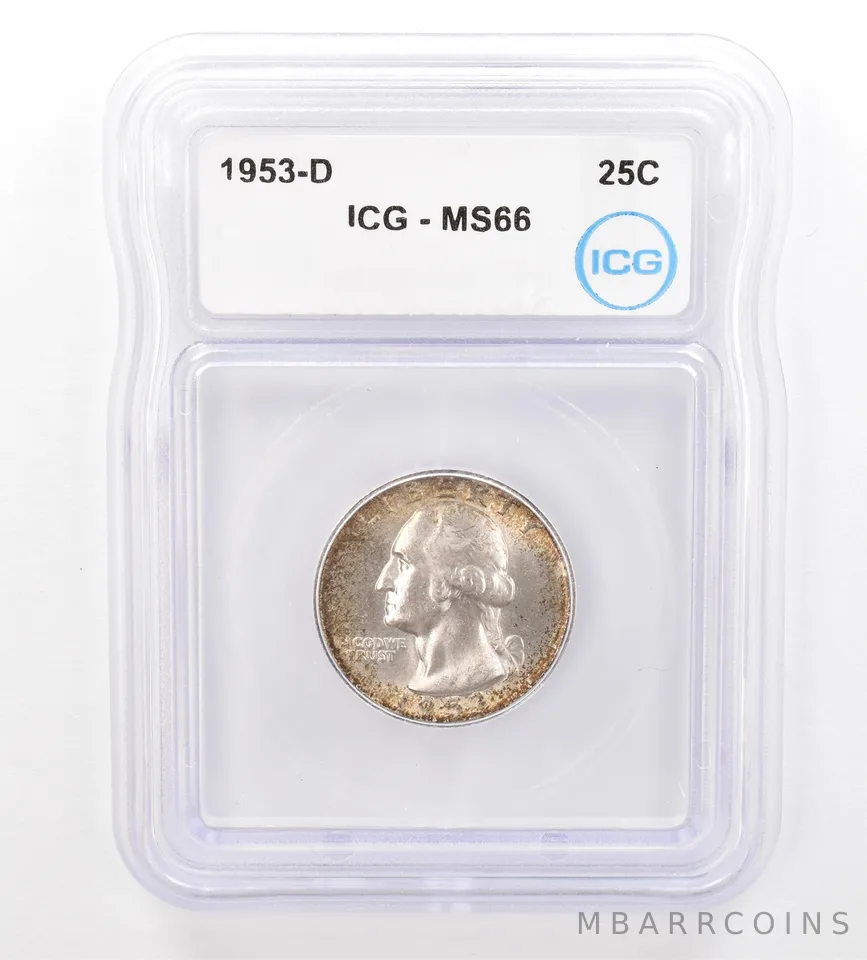 1953-D Washington Quarter MS66 ICG Beautiful Tone *7341