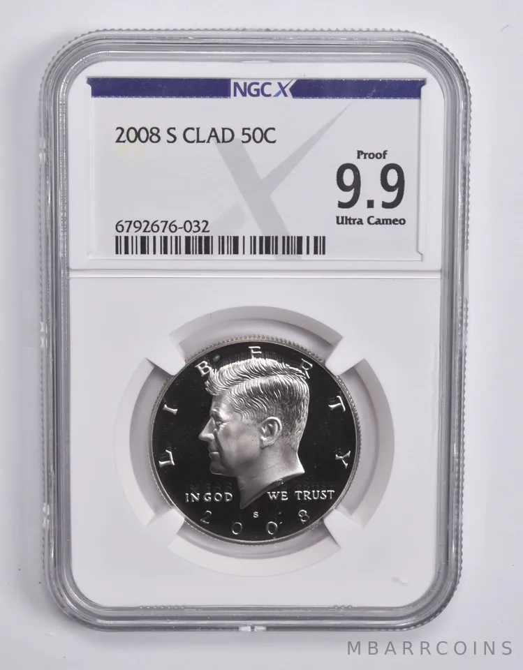2008-S Kennedy Half Dollar CLAD 50c Proof 9.9 UCAM NGC X NGCX
