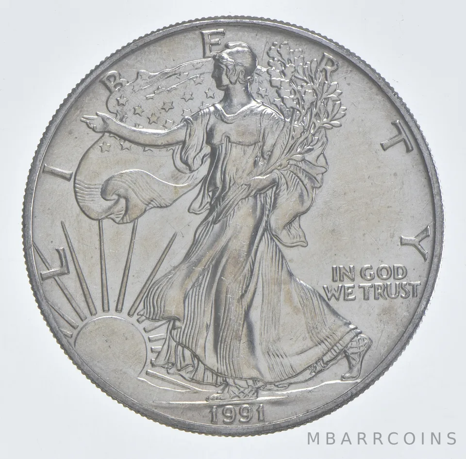 Better Date 1991 American Silver Eagle 1 Troy Oz .999 Fine Silver *981