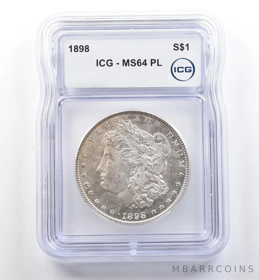 1898 Morgan Silver Dollar MS64 PL ICG *6021
