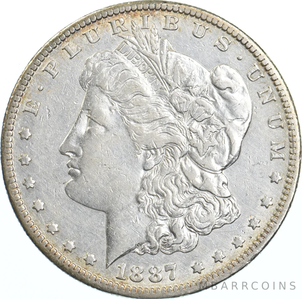 1887-S Morgan Silver Dollar Beautiful Tone Reverse *7812