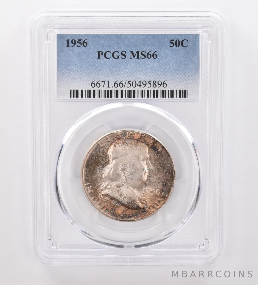 1956 Franklin Half Dollar MS66 PCGS Beautiful Tone *9949