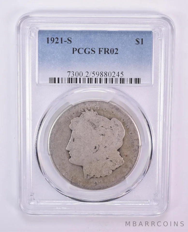 1921-S Morgan Silver Dollar FR02 PCGS Blue Label Lowball