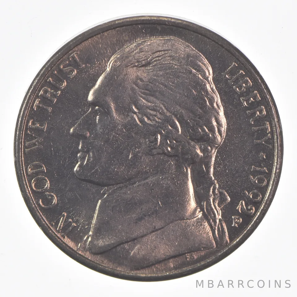 1992-P Jefferson Nickel Unc