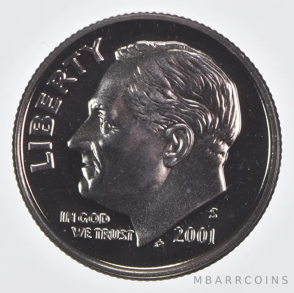 2001-S Roosevelt Dime CLAD Proof