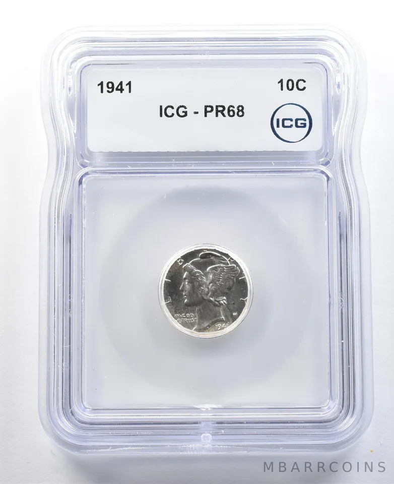 1941 Mercury Dime PR68 ICG *3318