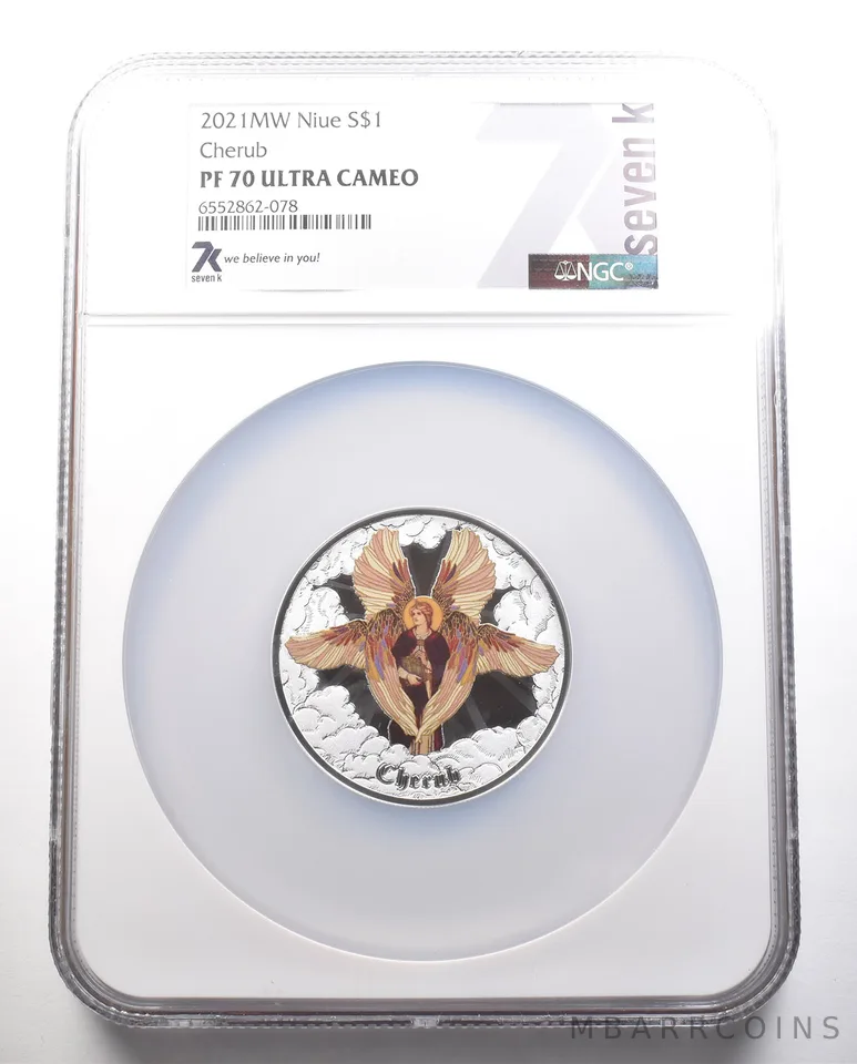 2021 MW Niue 1 Dollar Silver Cherub PF70 UCAM NGC *6546