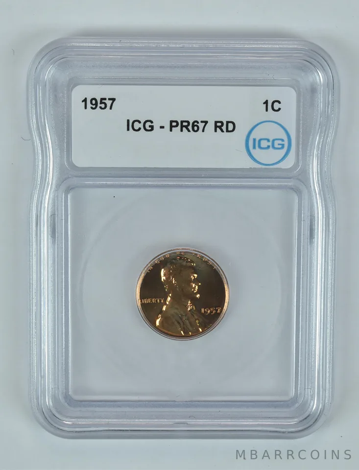 1957 Lincoln Wheat Cent PR67 RD ICG