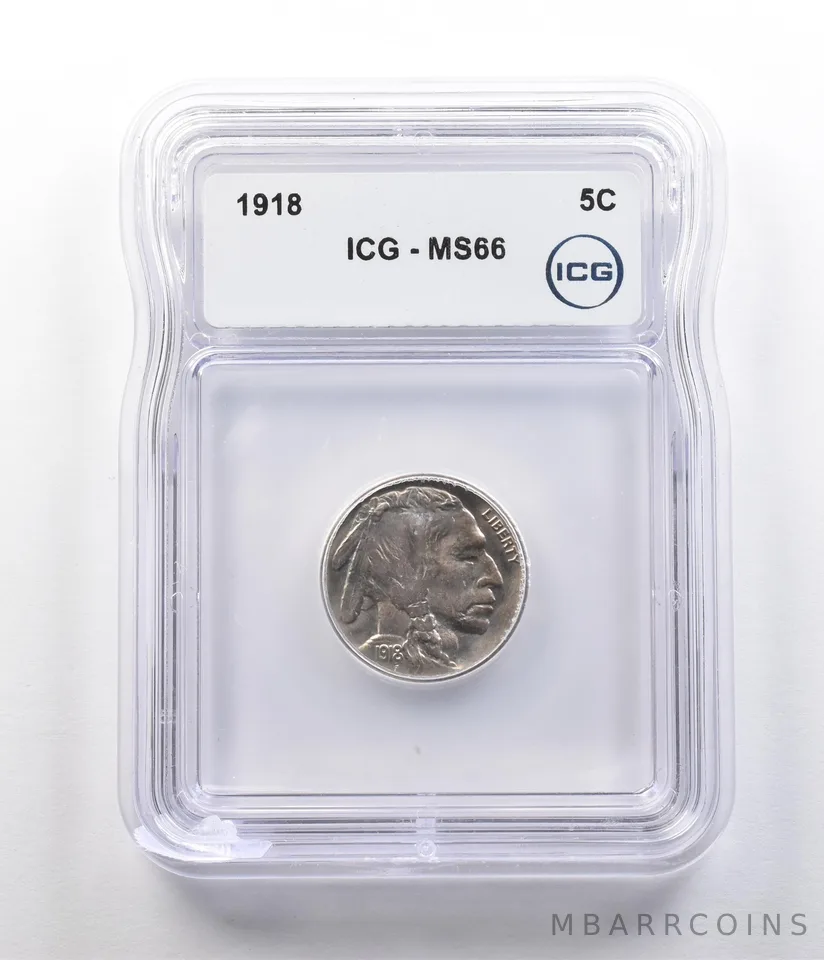 1918 Indian Head Buffalo Nickel MS66 ICG *2612