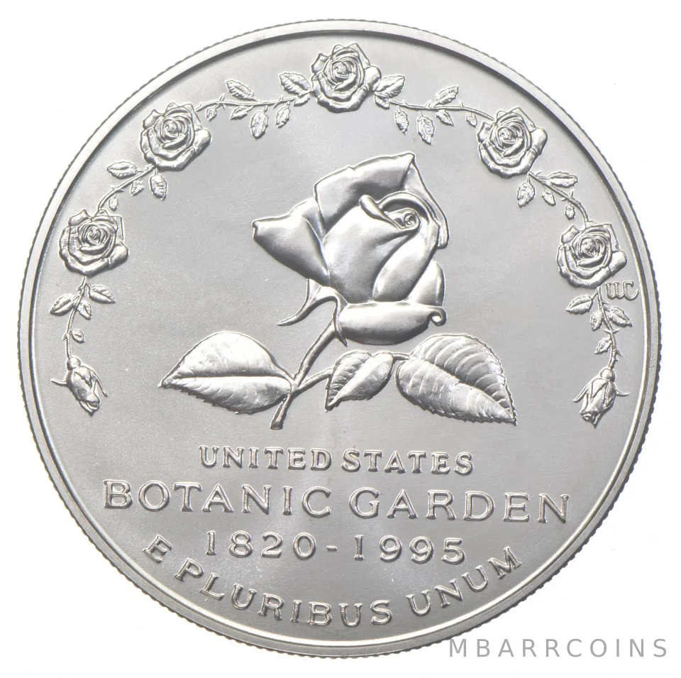 1997-P Unc Botanic Garden Commemorative Silver Dollar $1