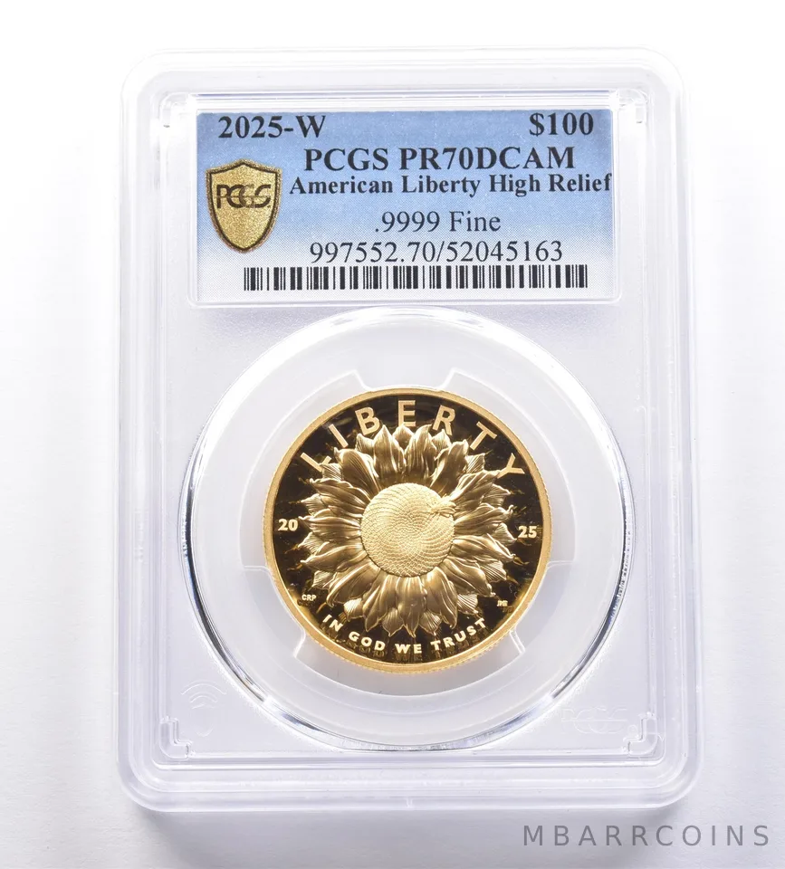 2025-W $100 American Gold Liberty High Relief 1 Oz Gold PR70 DCAM PCGS *9193