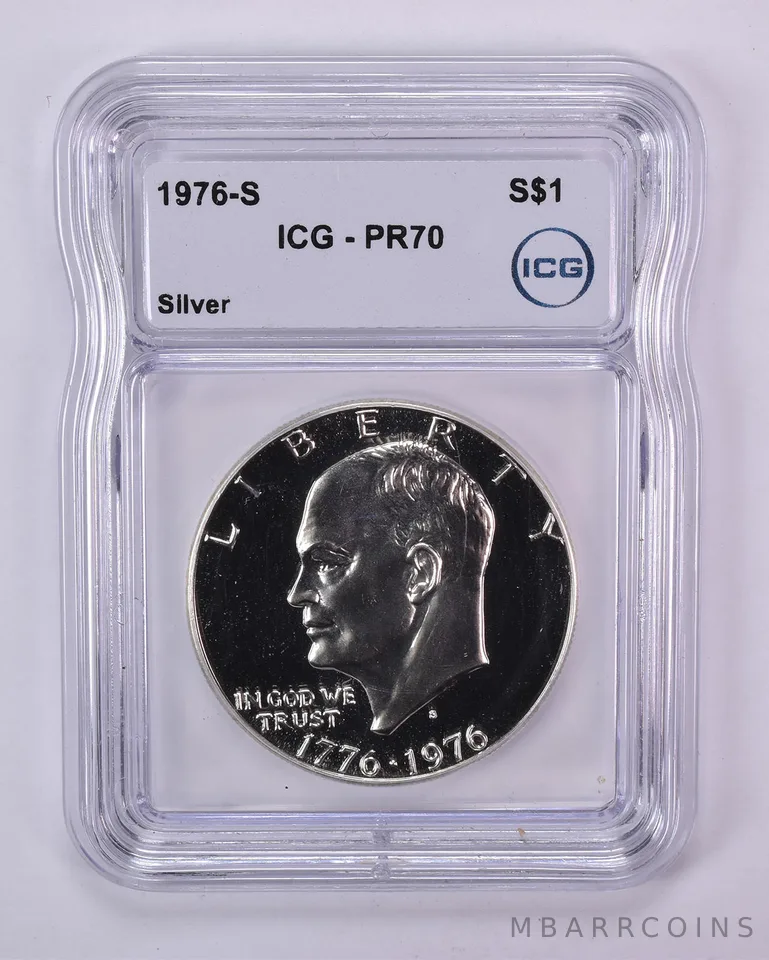 1976-S Eisenhower $1 Silver PR70 ICG