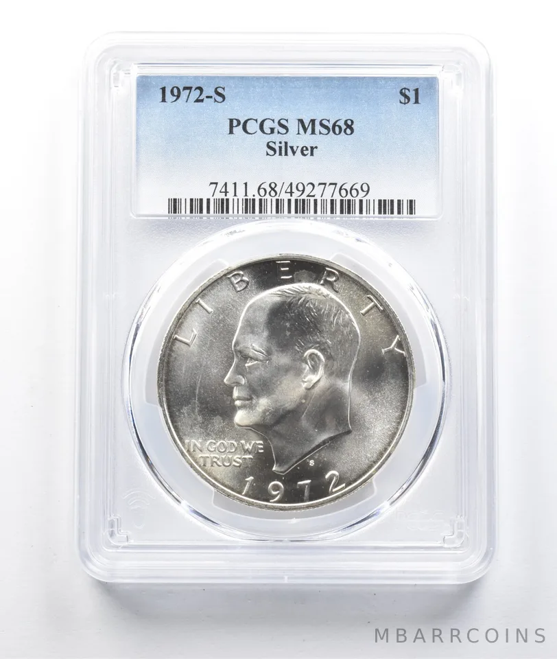 1972-S Eisenhower Dollar Silver MS68 PCGS a0517