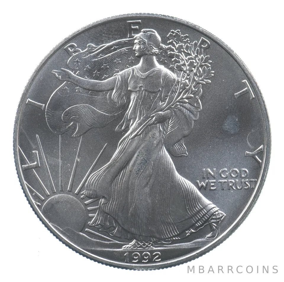 Better Date 1992 American Silver Eagle 1 Troy Oz .999 Fine Silver *651