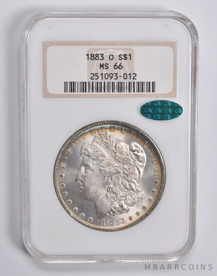 MS66 1883-O Morgan Silver Dollar CAC NGC INSANE Color Rev a0509