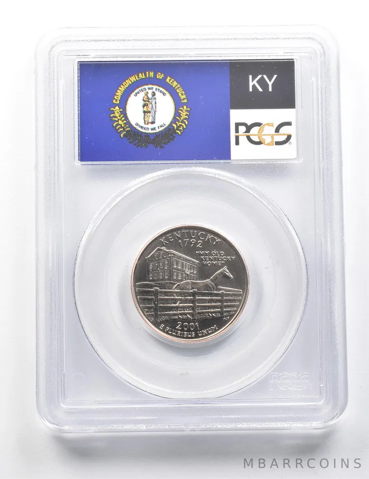2001-P Washington State Quarter Kentucky MS68 PCGS a9425
