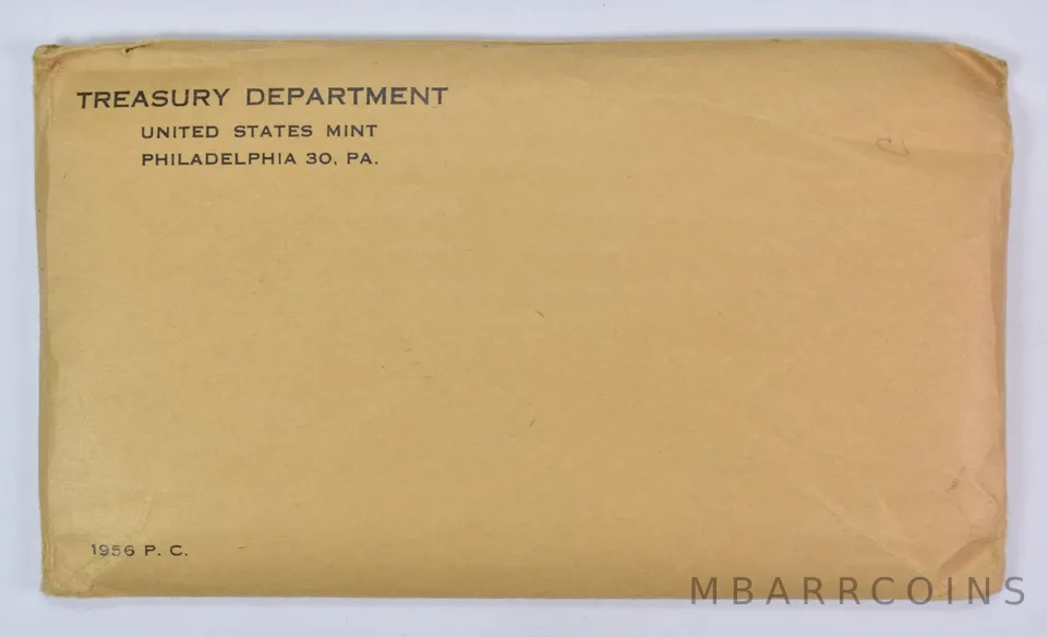 1956 Proof Set in Unopened SEALED Original Envelope & Flatpack (5 Coins)
