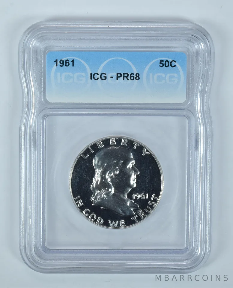 1961 Franklin Half Dollar PR68 ICG