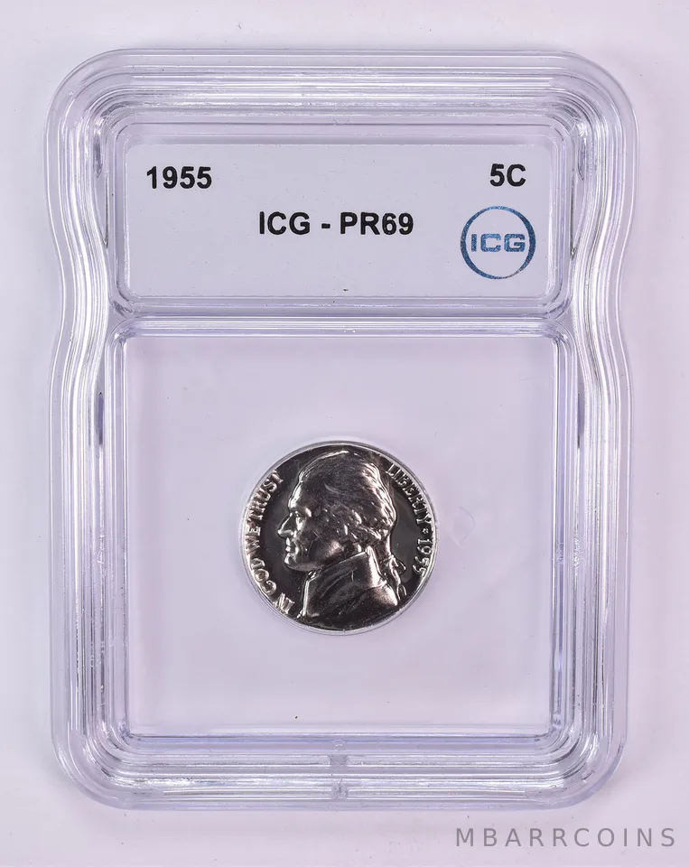 1955 Jefferson Nickel PR69 ICG