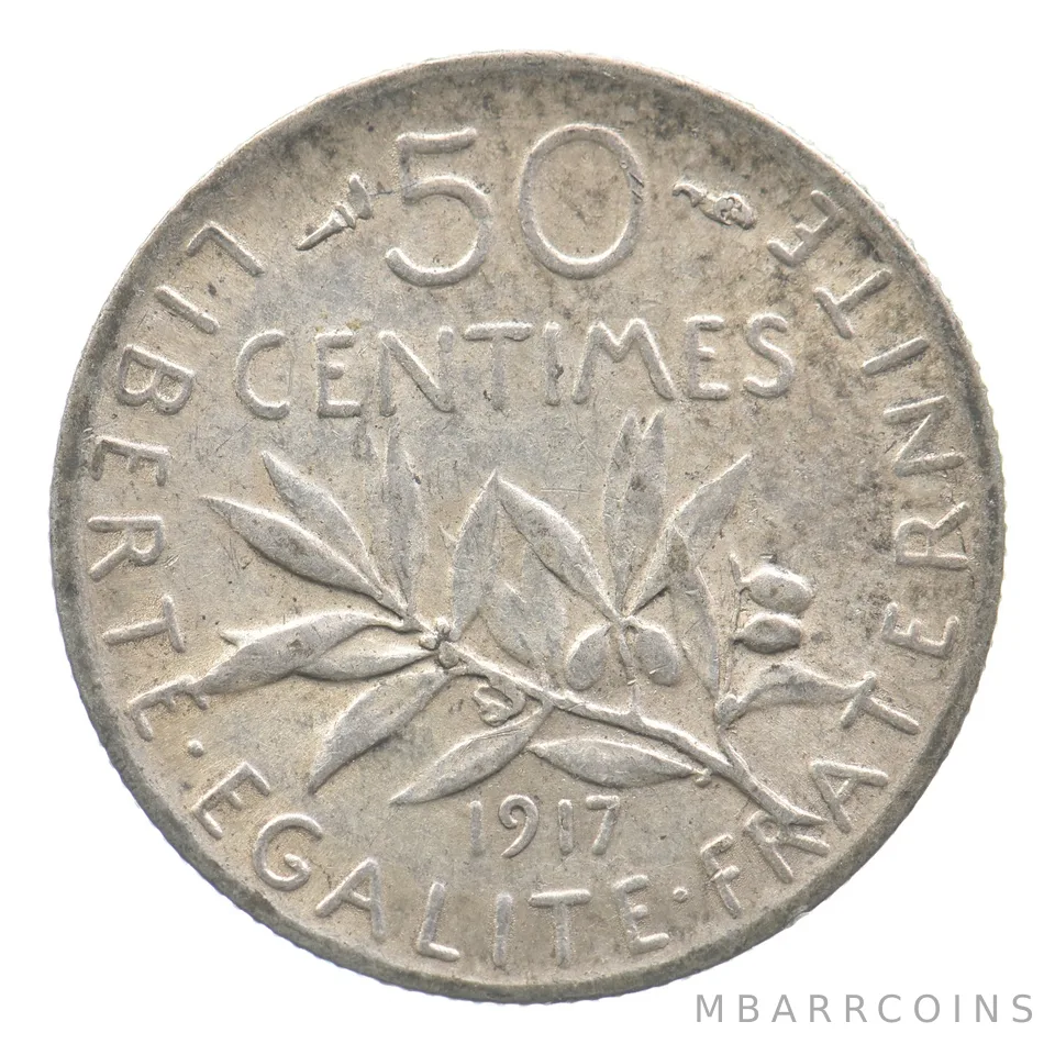 1917 France 50 Centimes a6450