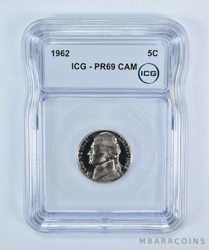 1962 Jefferson Nickel PR69 CAM ICG