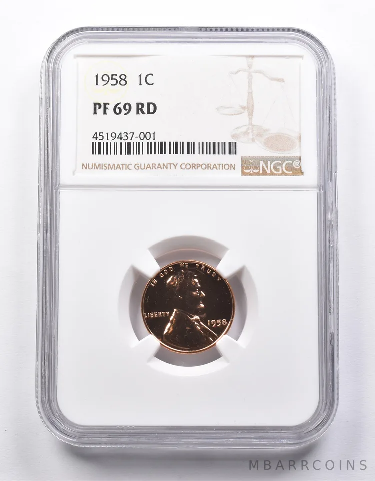 PF69 RD 1958 Lincoln Wheat Cent NGC a6774