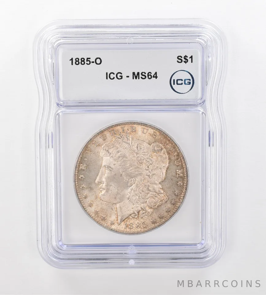 1885-O Morgan Silver Dollar MS64 ICG Beautiful Tone *0980