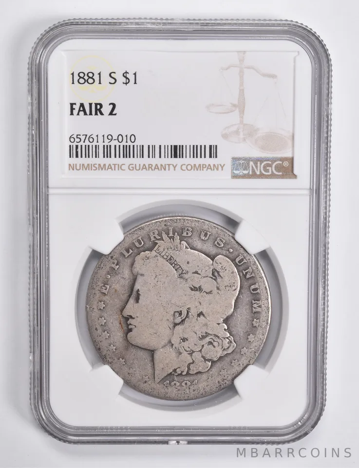 FAIR 2 1881-S Morgan Silver Dollar NGC Lowball Low Ball *4602