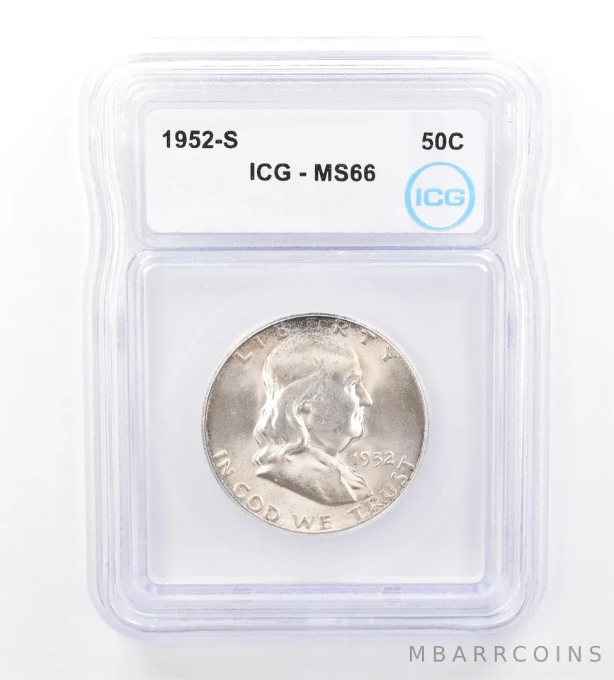 1952-S Franklin Half Dollar MS66 ICG a1640