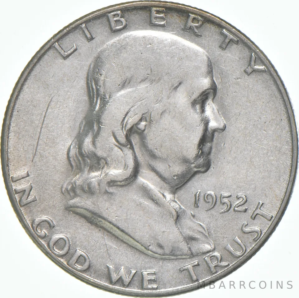 1952-S Franklin Half Dollar AU 90% Silver