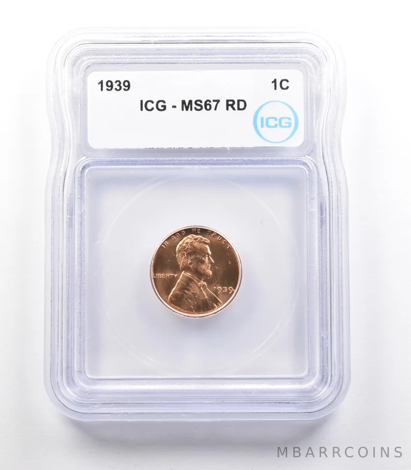 1939 Lincoln Wheat Cent MS67 RD ICG *2437