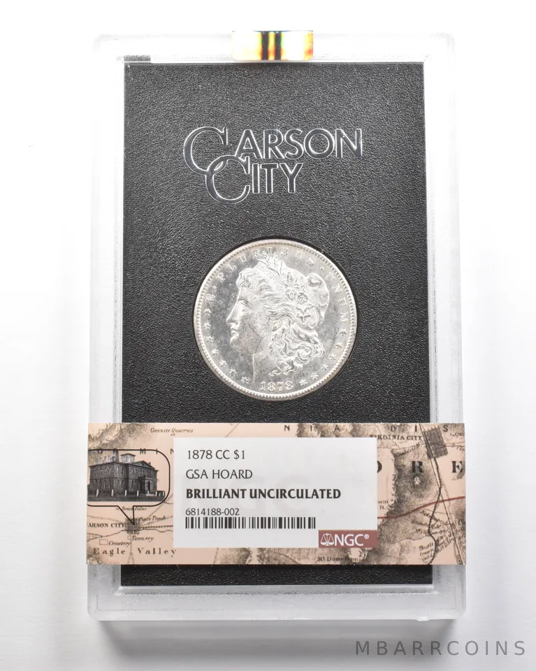 1878-CC Morgan Silver Dollar GSA Hoard BU NGC a1758