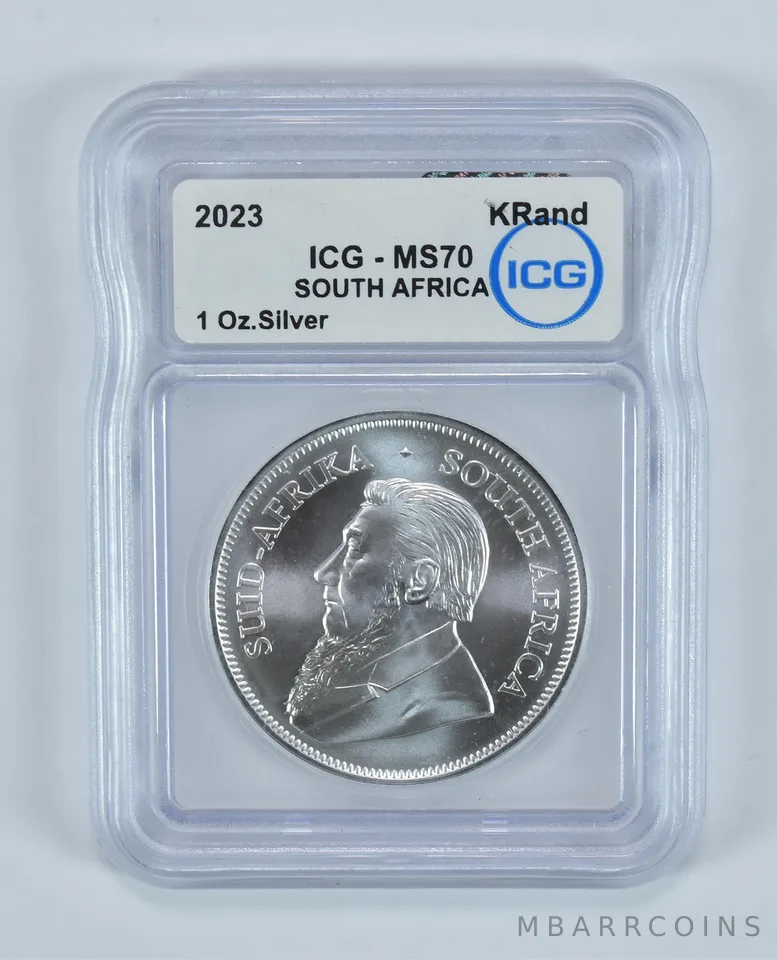 2023 South Africa Krugerrand Silver 1 Oz MS70 ICG