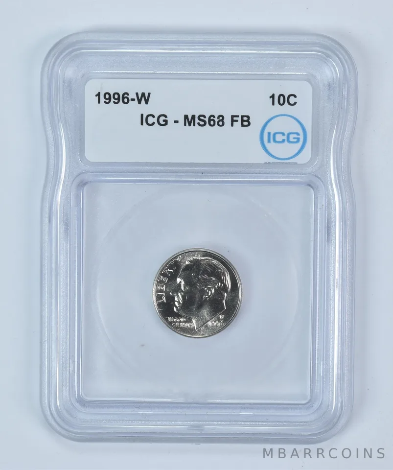 1996-W Roosevelt Dime MS68 FB ICG