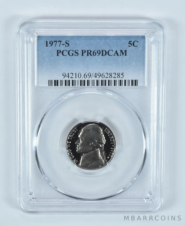 1977-S Jefferson Nickel PR69 DCAM PCGS Blue Label