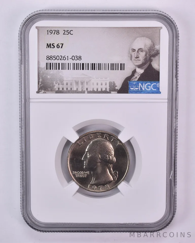 1978 Washington Quarter MS67 NGC Special Label