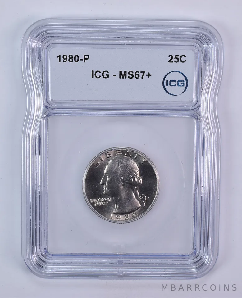 1980-P Washington Quarter MS67+ ICG