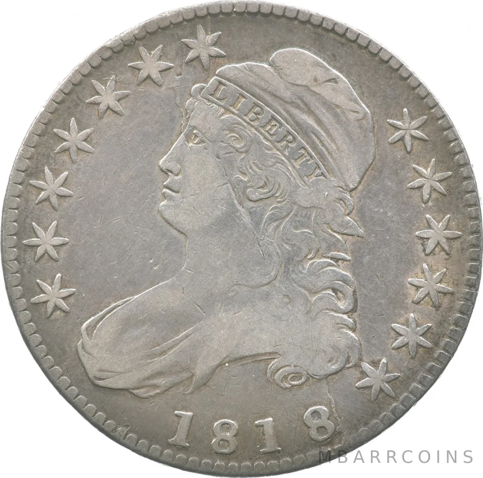 1818 Capped Bust Half Dollar 115a R4 a8128